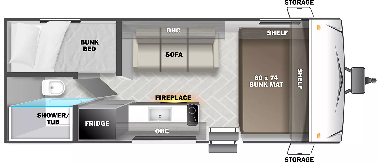 Evo Southwest 175BHCE Floorplan